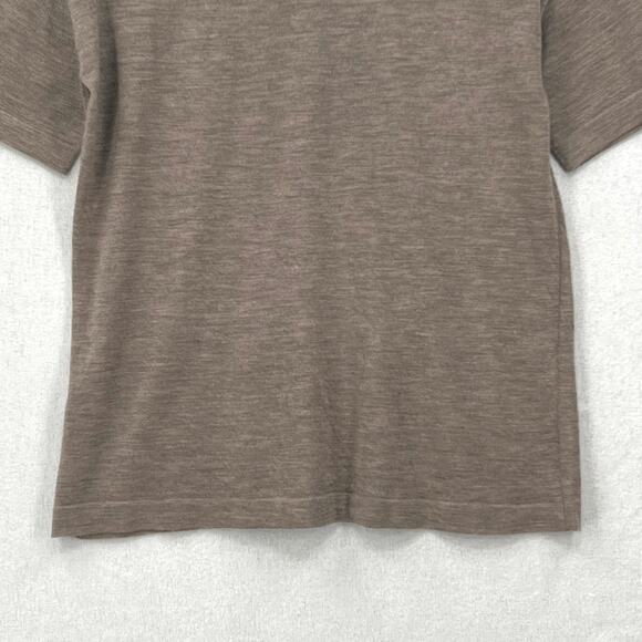 JENNI KAYNE Cashmere Tee Women XS Taupe Brown Short Sleeve Crew Lightweight NEW - Picture 9 of 15